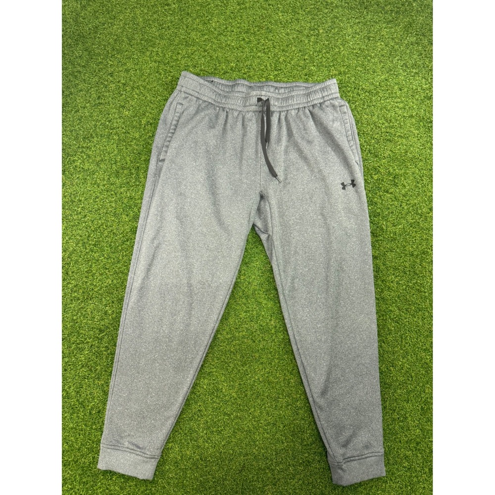 Under Armour Mens XL Gray Fleece Joggers Fitted‎ Sweatpants Heathered Drawstring